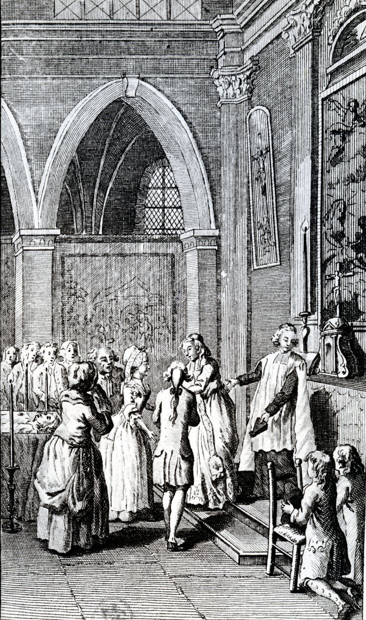 Obediência, ilustração da vida de meu pai por Restif de la Bretonne de French School