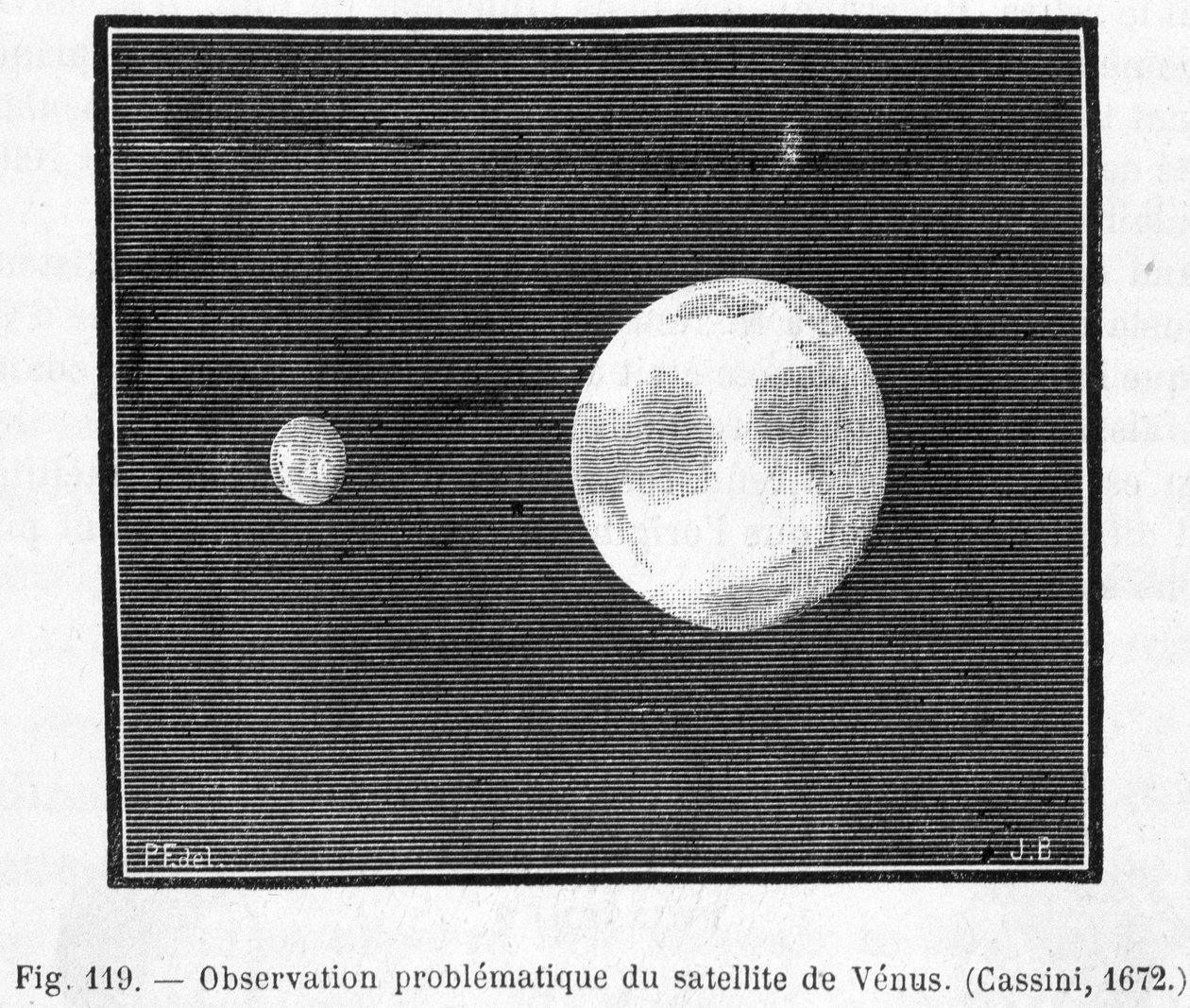 Observação problemática do satélite de Vénus (Cassini de French School