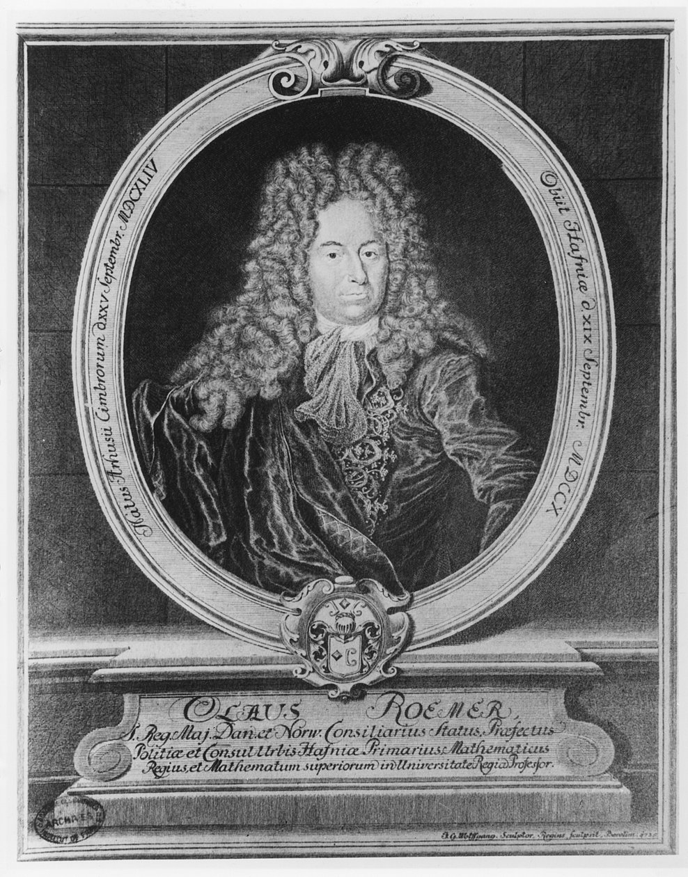 Olaus Romer (gravura) de French School