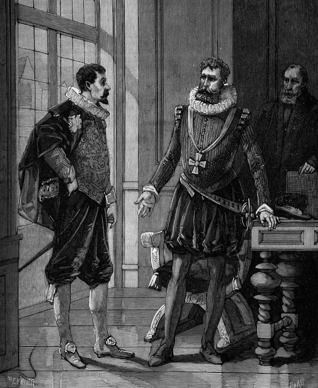 Olivier De Serres (1539 - 1619) Agrônomo francês com Henrique IV Rei da França (1553-1610). de French School