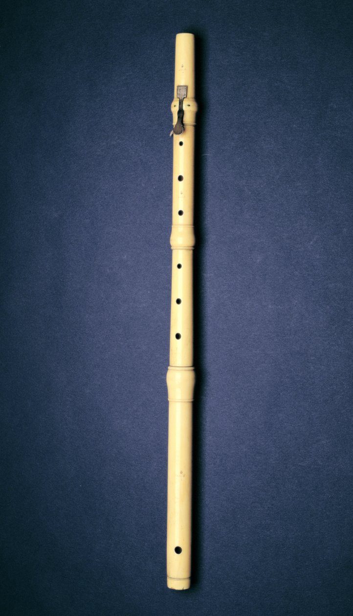 Flauta de um toque, feita por Naust, Paris, c.1725 de French School