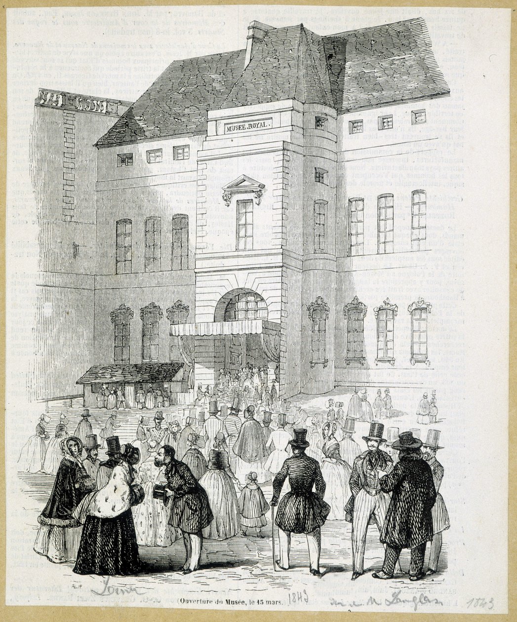 Abertura do Musee Royal (Musee du Louvre), 15 de março de French School