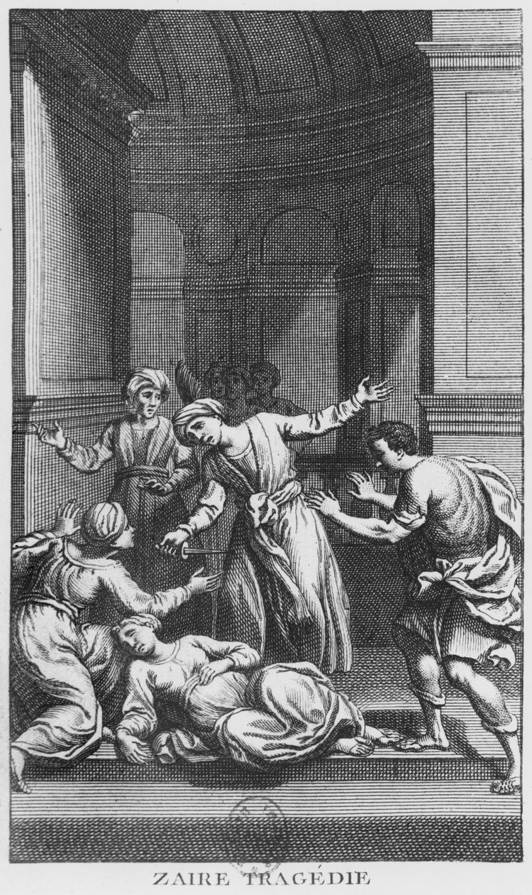 Orosmane matando o Zaire, ilustração do Acto V de 