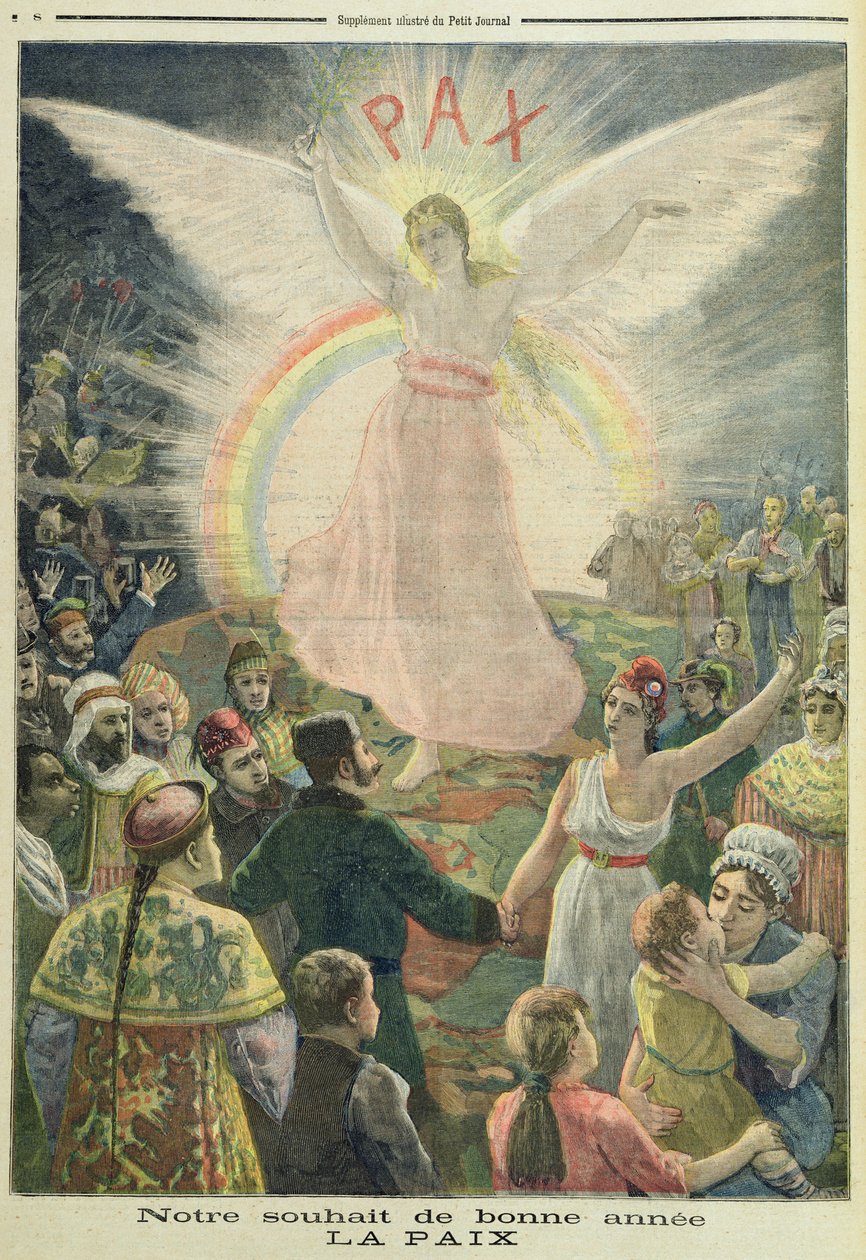 Nossa Esperança para o Ano Novo: Paz, de &39;Le Petit Journal&39;, 1º de janeiro de 1894 de French School