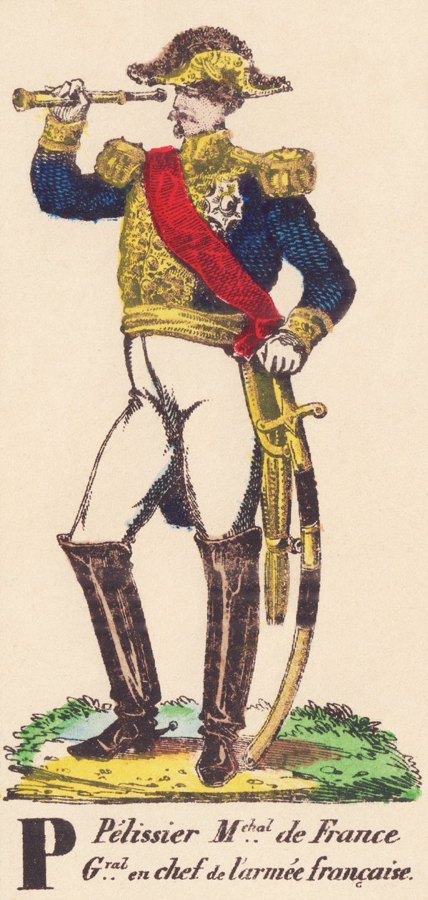 ; P: Pélissier (Aimable) Maréchal de France (em 1855), General em Chefe do Exército Francês (1794-1864) de French School