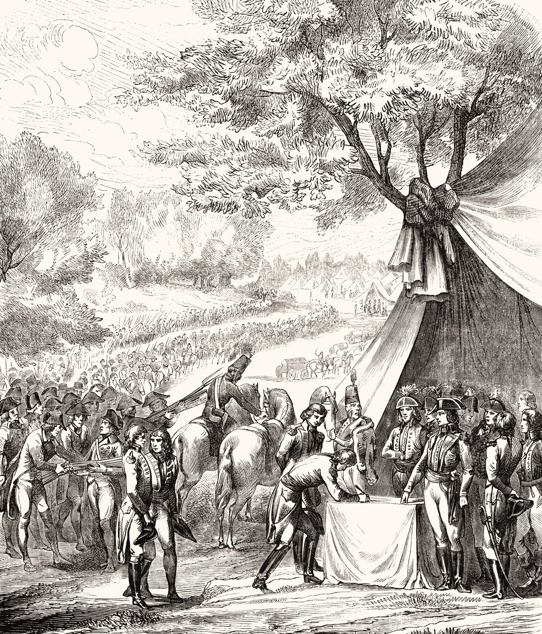 Pacificação da Vendéia, 1793, de "História da Revolução Francesa" por Louis Blanc (1811-82) de French School
