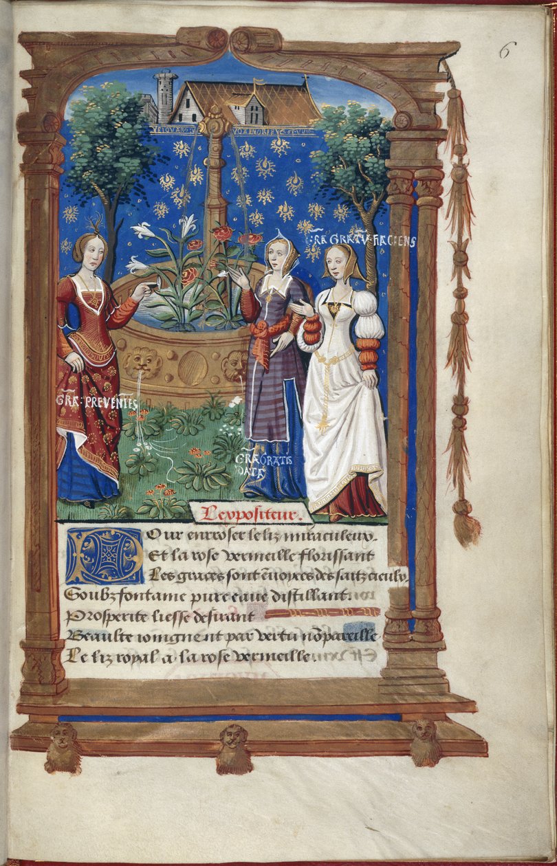 Concurso na Fontaine du Ponceau. De um manuscrito sobre o tema do casamento de Maria Tudor com Luís XII de França. de French School