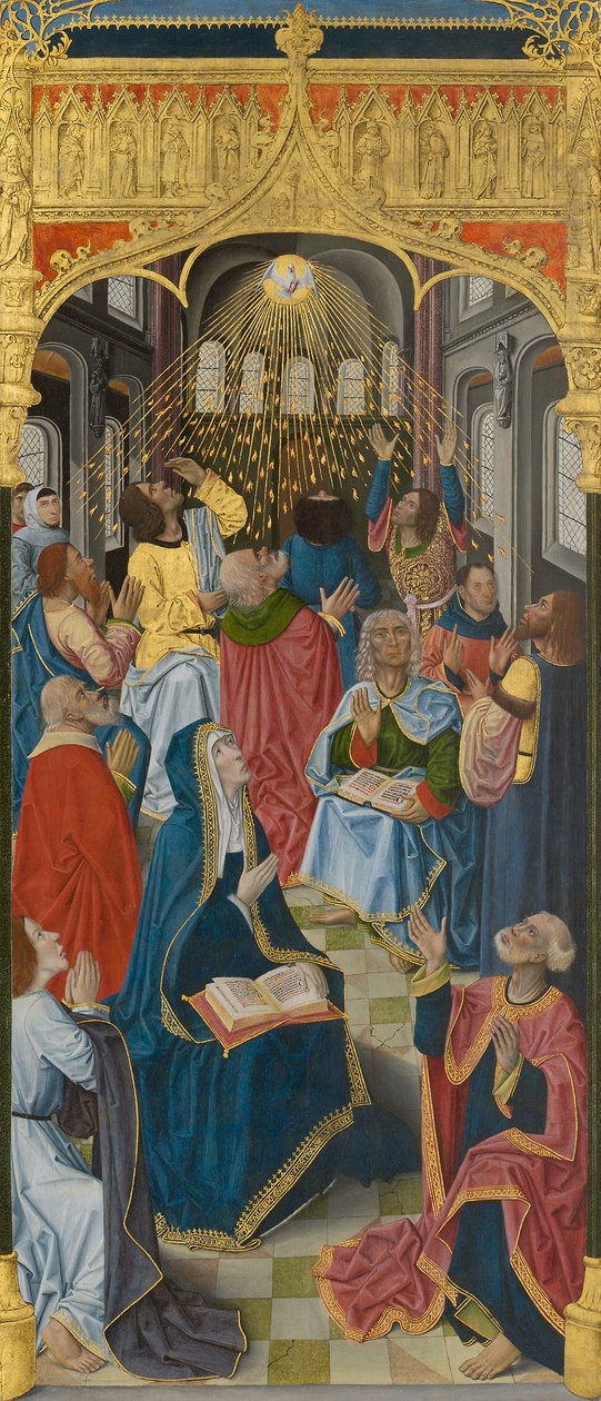 Painéis do altar-mor da Cartuxa de Saint-Honoré, Thuison-les-Abbeville: Pentecostes de French School