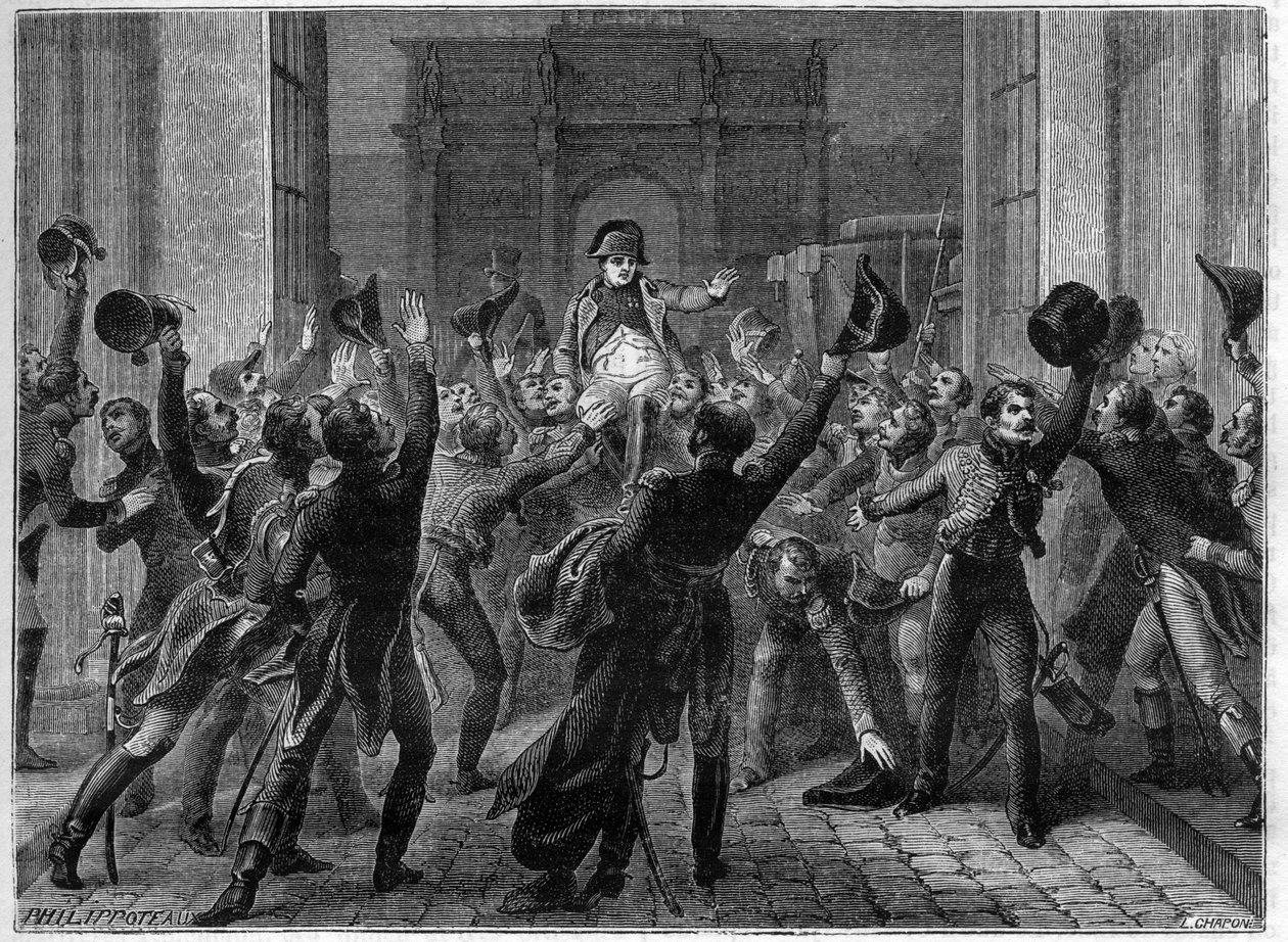 Paris, 20 de Março de 1815 - Napoleão I volta às Tuileries - Les Cent jours (100 jours) Rentree de Napoleon aux Tuileries, le 20 mars 1815 - no "Histoire de l