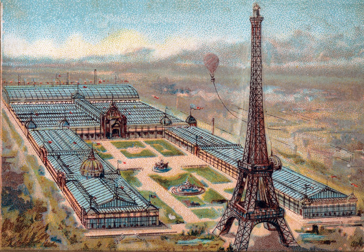 Paris. Exposição Universal de 1889: Torre Eiffel. de French School