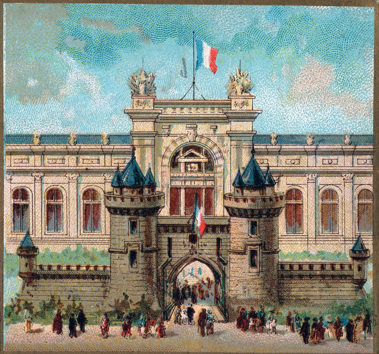 Paris. Exposição Universal de 1889: O Palácio do Ministério da Guerra. de French School