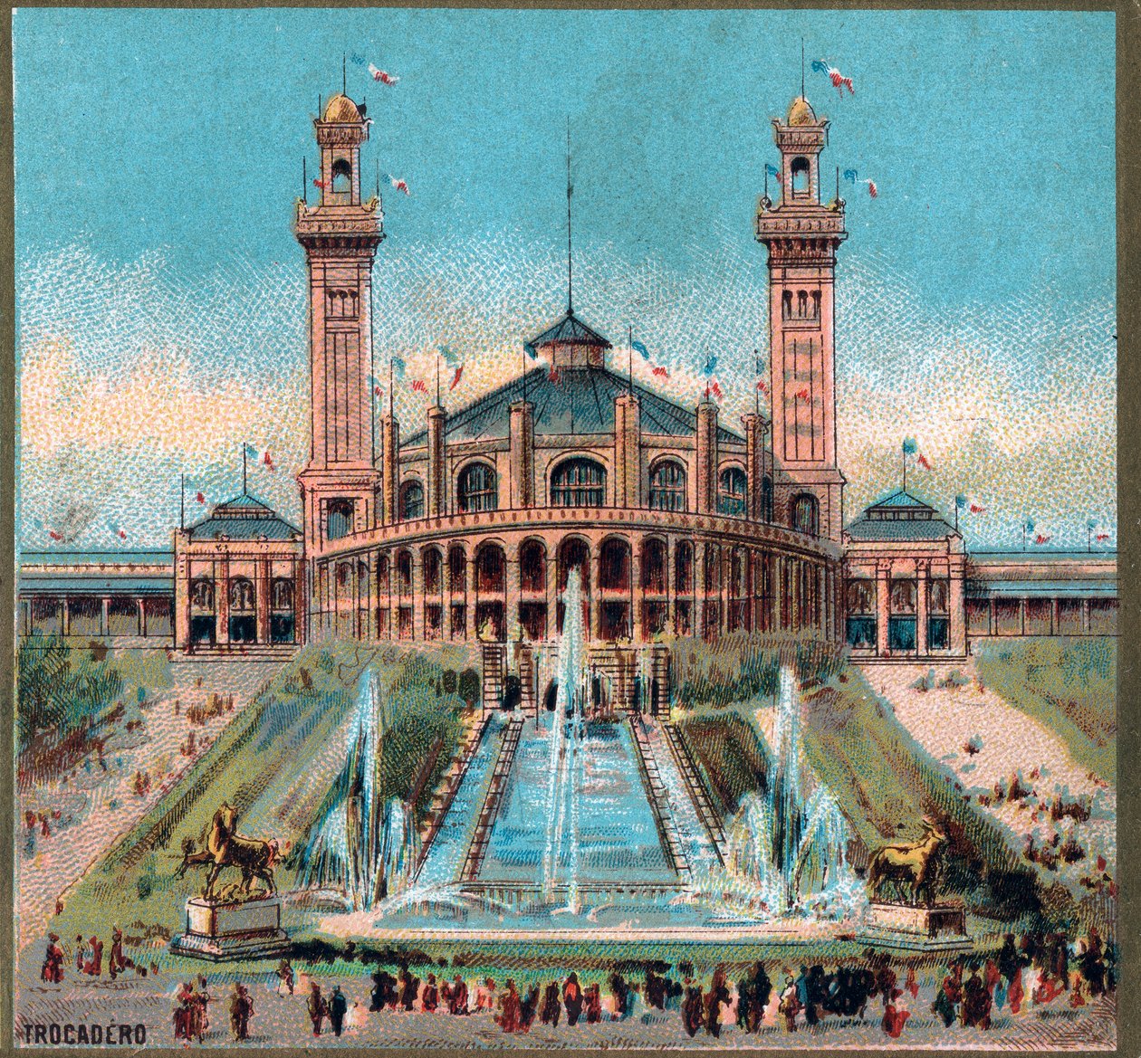 Paris. Exposição Universal de 1889: Trocadero. de French School