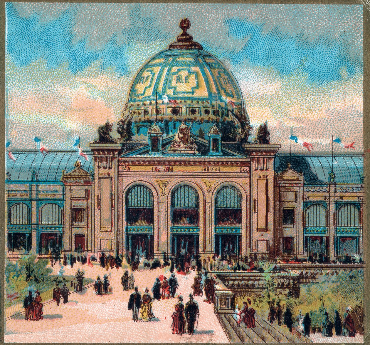 Paris. Exposição Universal de 1889: Vista do Palácio de Belas Artes. de French School