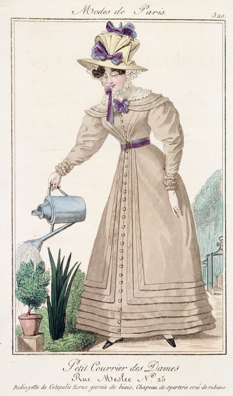 Placa de moda de Paris, início do século XVIII de French School
