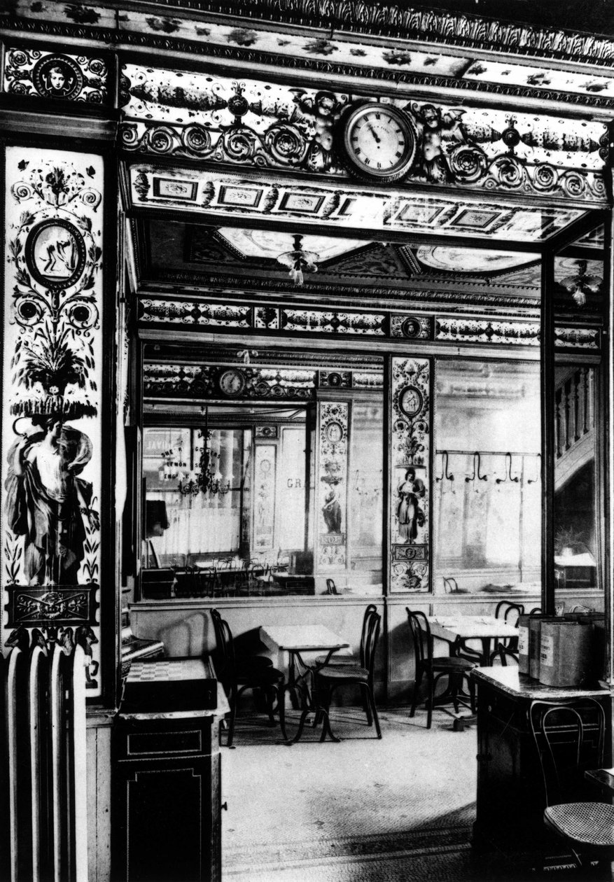 Paris, dentro do café, o Grand Vefour. de French School