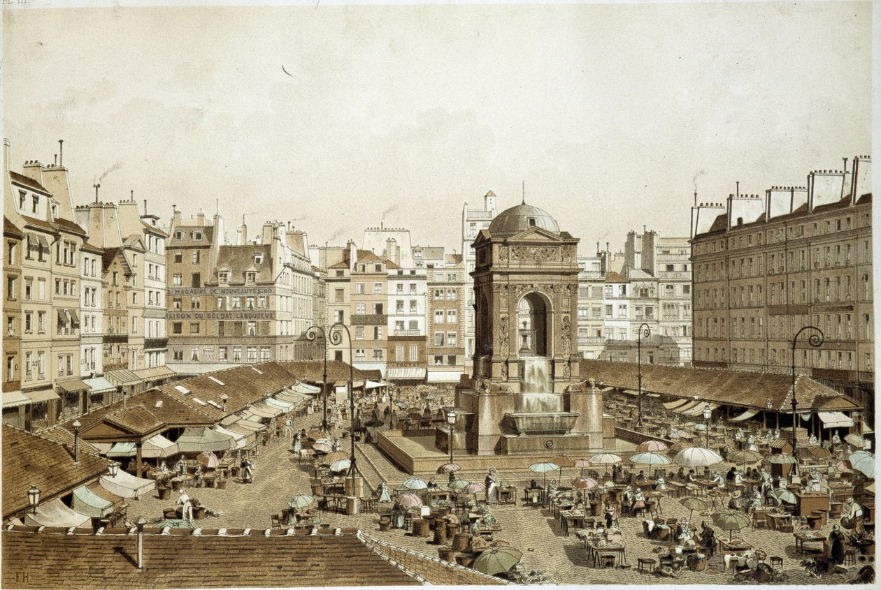Paris, o Marché e a Fonte dos Inocentes de French School