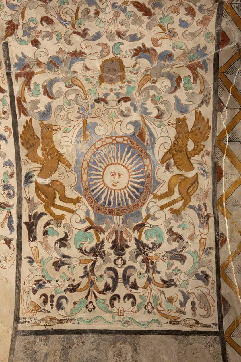 Igreja paroquial (Església de la Mare de Déu de Solers). Interior. As naves. As pinturas murais. Pormenores. Século XVI (?). de French School