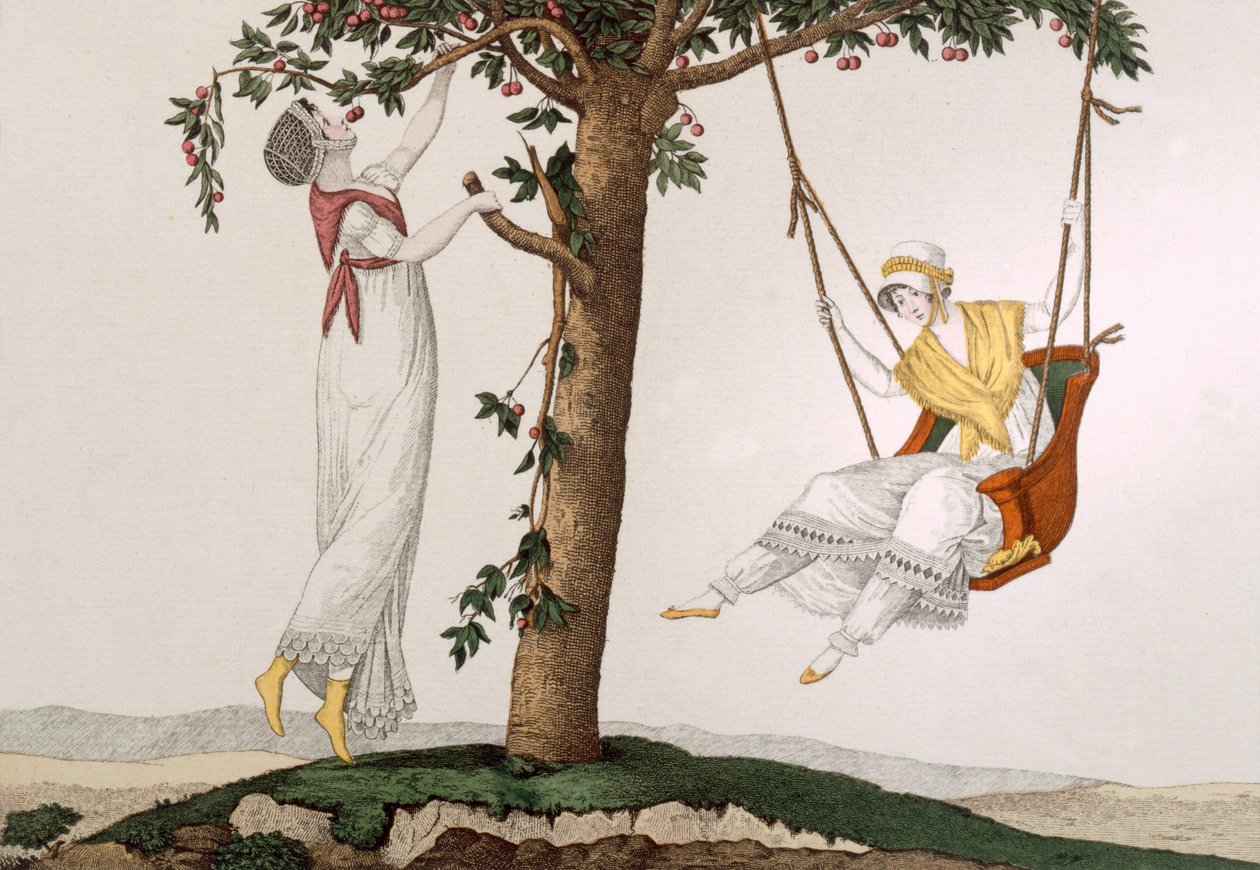 Senhoras parisienses em Montmorency, placa 41 de Le Bon Genre, c.1810 de French School