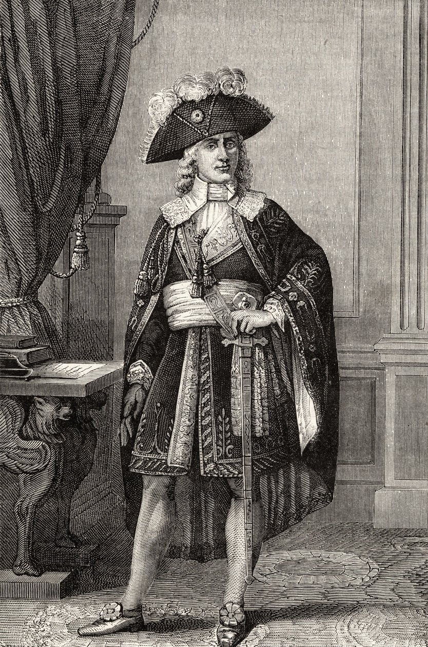 Paul Francois Nicolas, visconde de Barras, de "História da Revolução Francesa" por Louis Blanc (1811-82) de French School