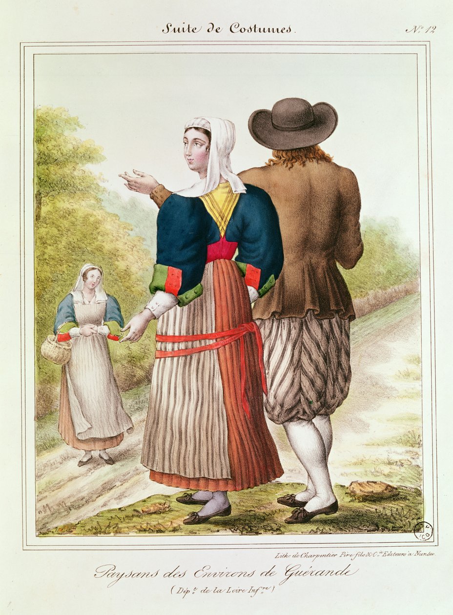 Camponeses de Guerande, dos trajes bretões de Charpentier de French School