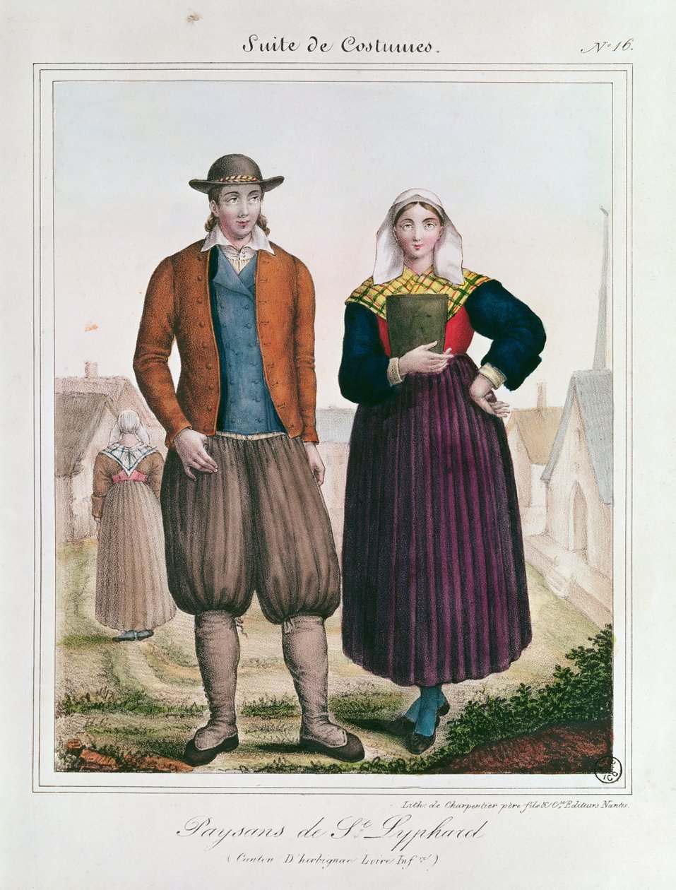 Camponeses de Saint-Lyphard, de The Charpentier Bretons Costumes de French School