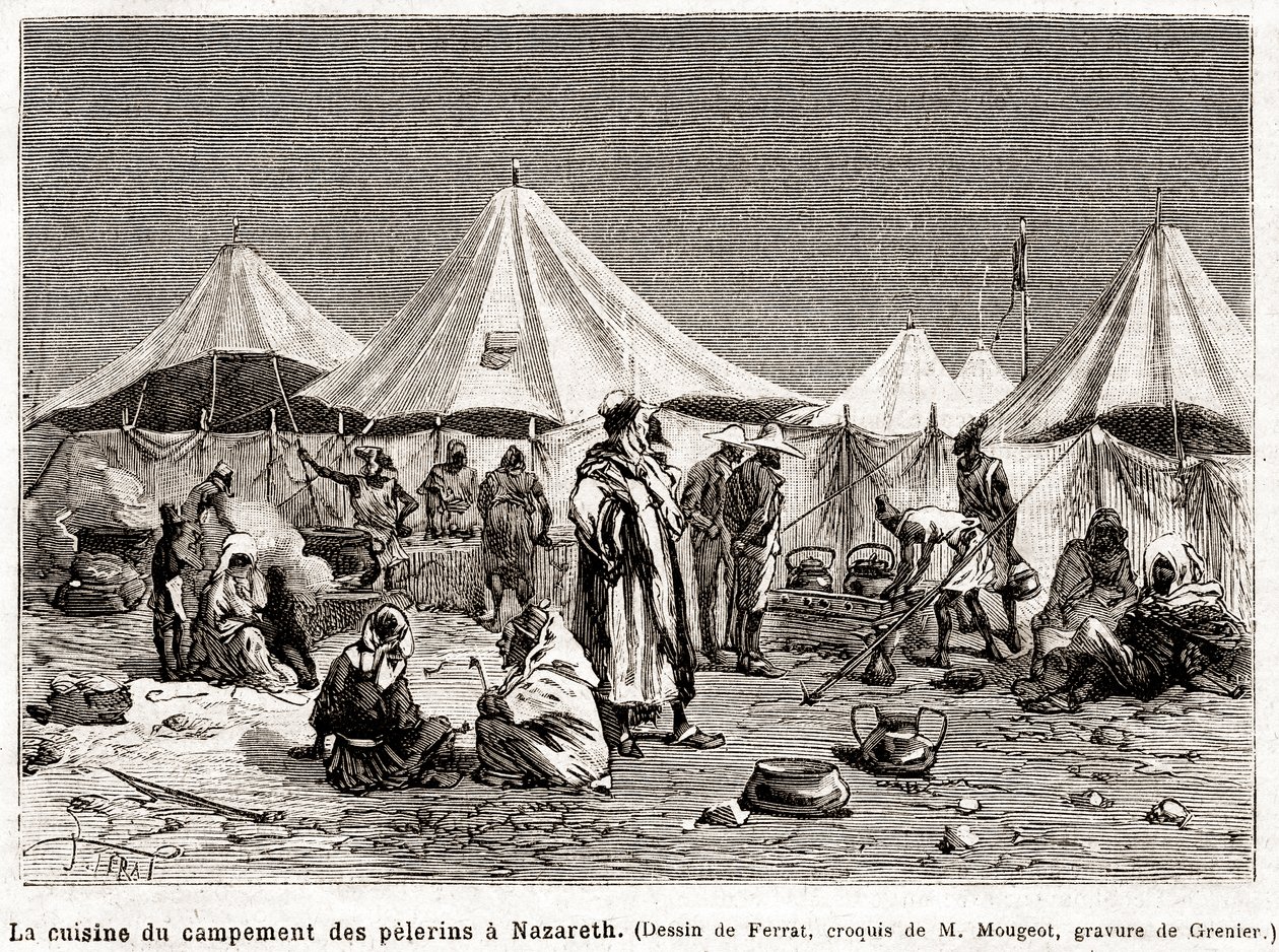 Peregrinação de Penitência aos Lugares Santos de 25 de Abril a 8 de Junho de 1882 (gravura) de French School