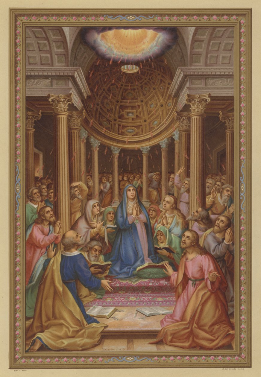 Pentecostes (cromolitho) de French School