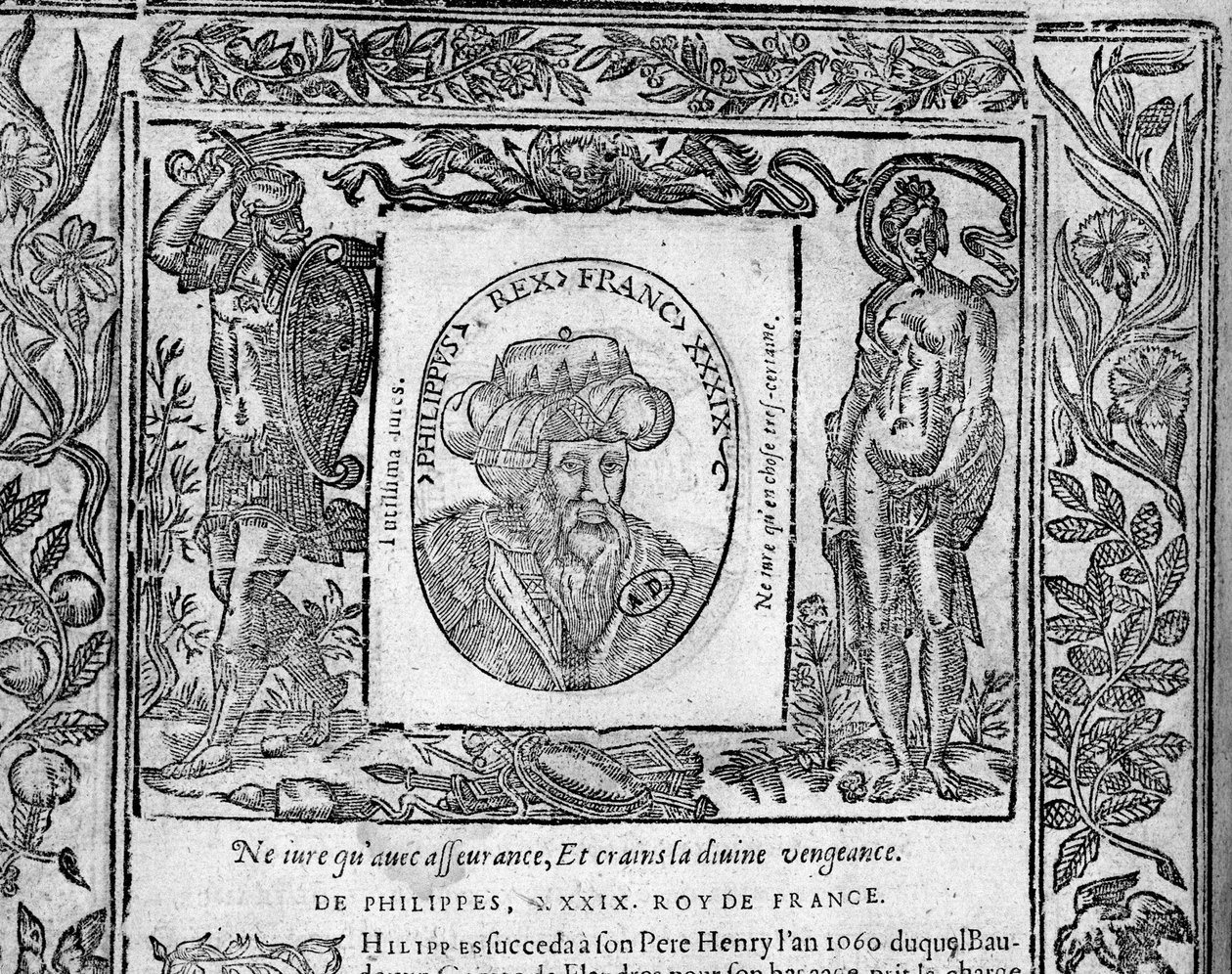 Philippe 1er - em "Retratos dos Reis de França". de French School