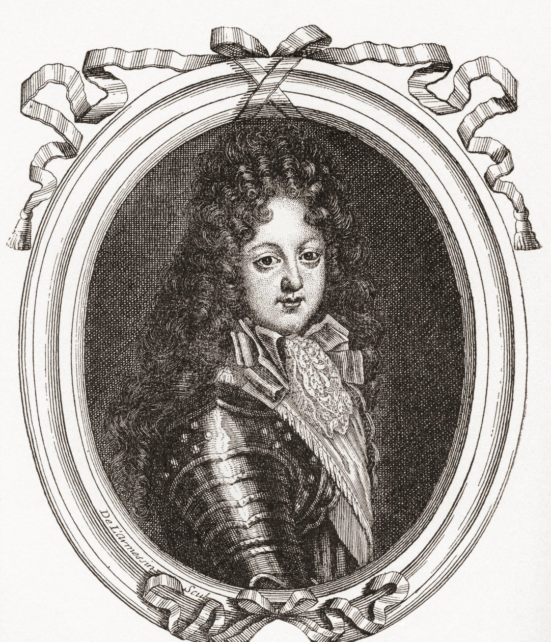 Philippe d&39;Orléans, duque de Orléans e duque de Chartres, 1674 1723. Membro da família real francesa e regente do Reino. De Les Heures Libres publicado em 1908. de French School