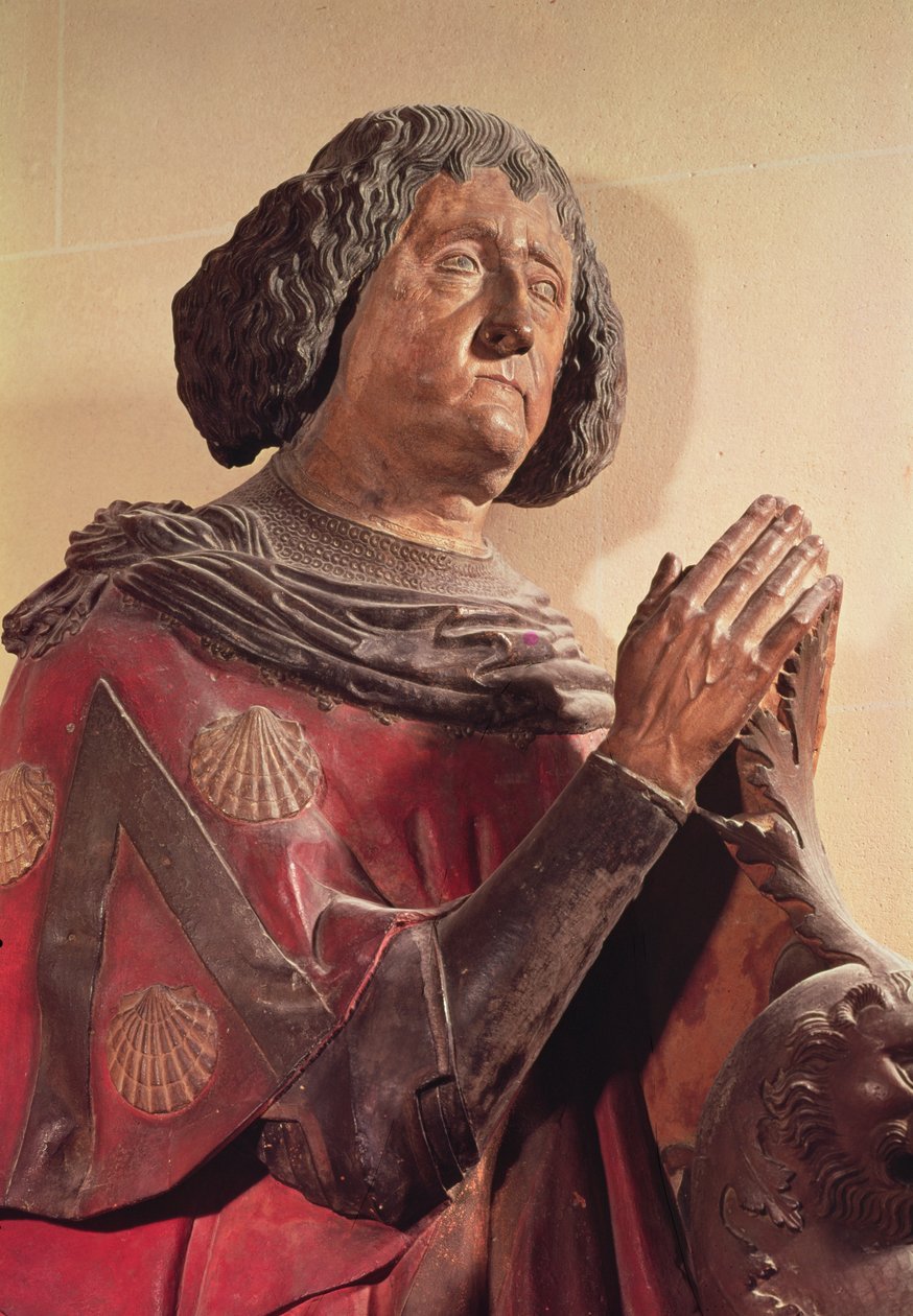 Philippe de Commynes (1447-1511) do seu túmulo (pedra policromada) de French School