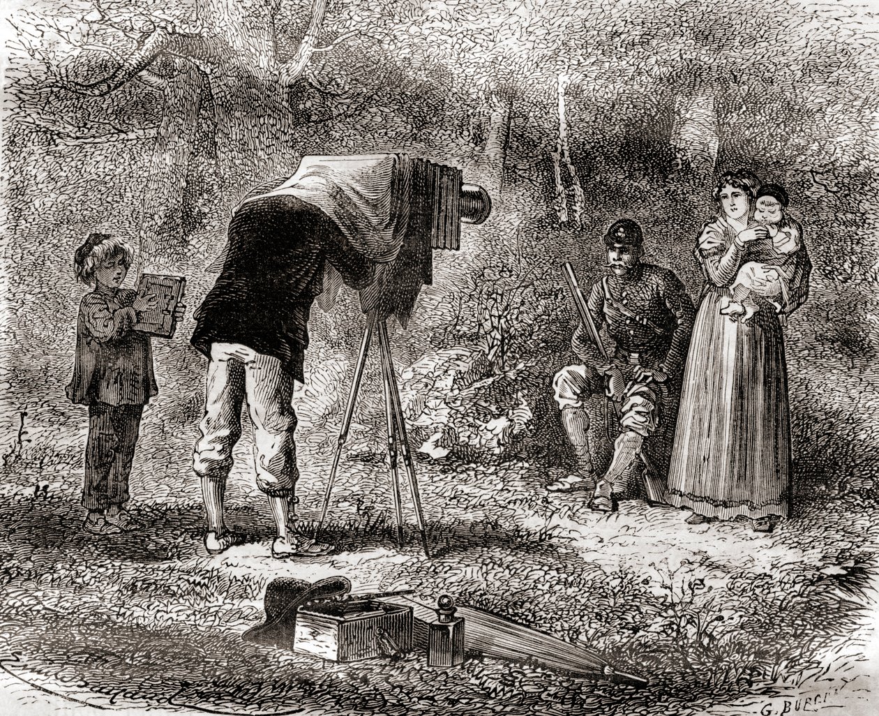 Fotografia do século XIX, de Les Merveilles de la Science, publicado c.1870 (gravura) de French School