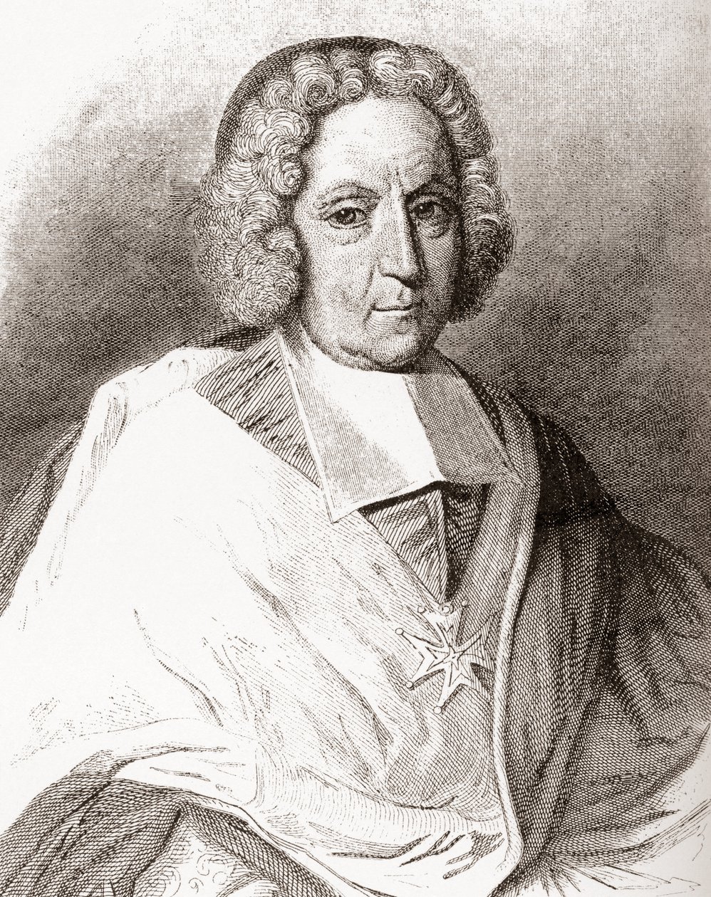 Pierre-Paul Guérin de Tencin, 1679-1758. Francês eclesiástico, arcebispo de Embrun e Lyon e cardeal. De Les Heures Libres publicado em 1908. de French School