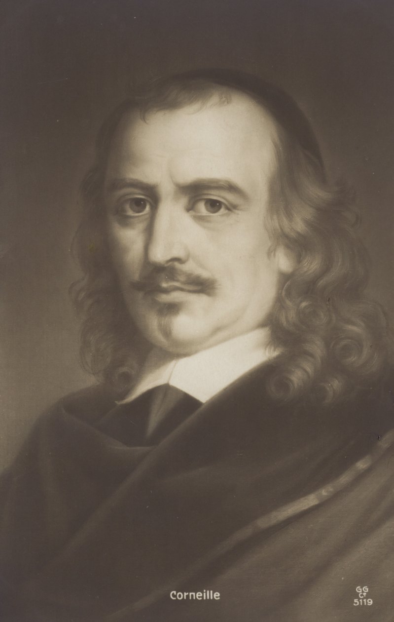 Pierre Corneille (1606-1684), dramaturgo francês (litografia) de French School