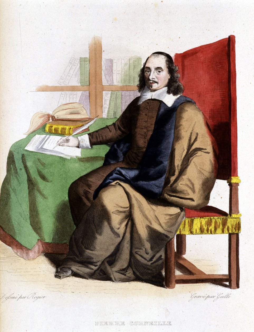 Pierre Corneille (1606 - 1684) - em Ed. Mennechet, "Le Plutarque francais de French School