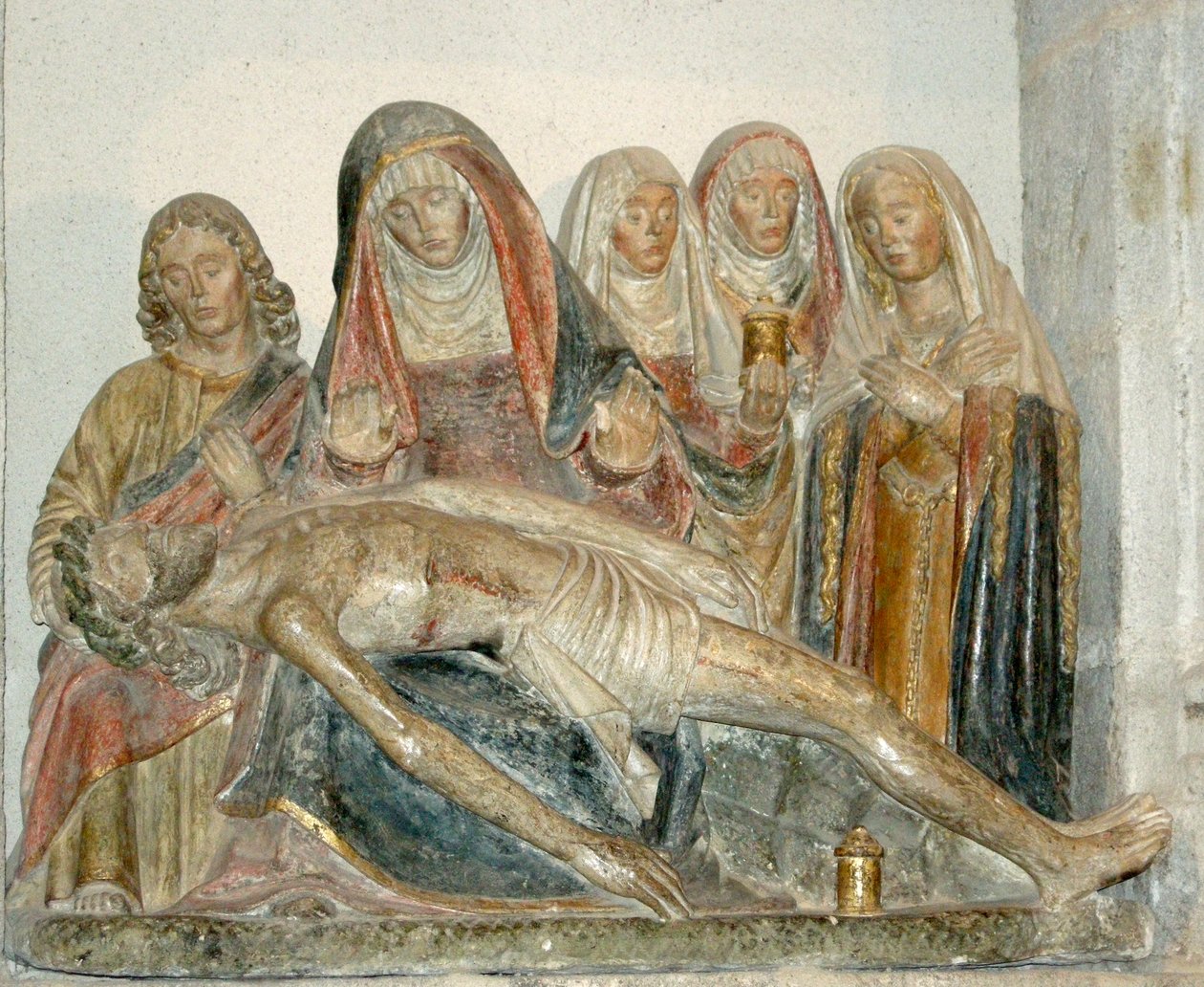 Pieta (pedra pintada) de French School