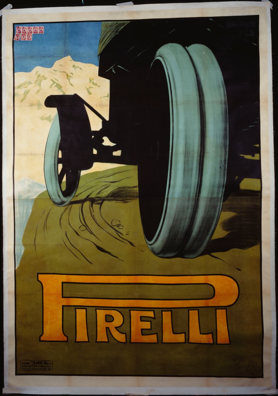 Pirelli, c.1920 (litografia a cores) de French School