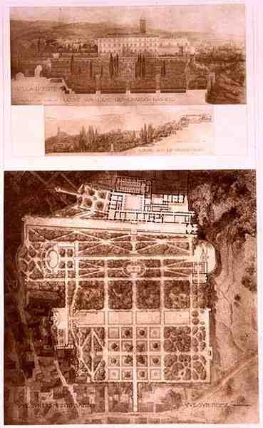 Plano e Vista da Villa d