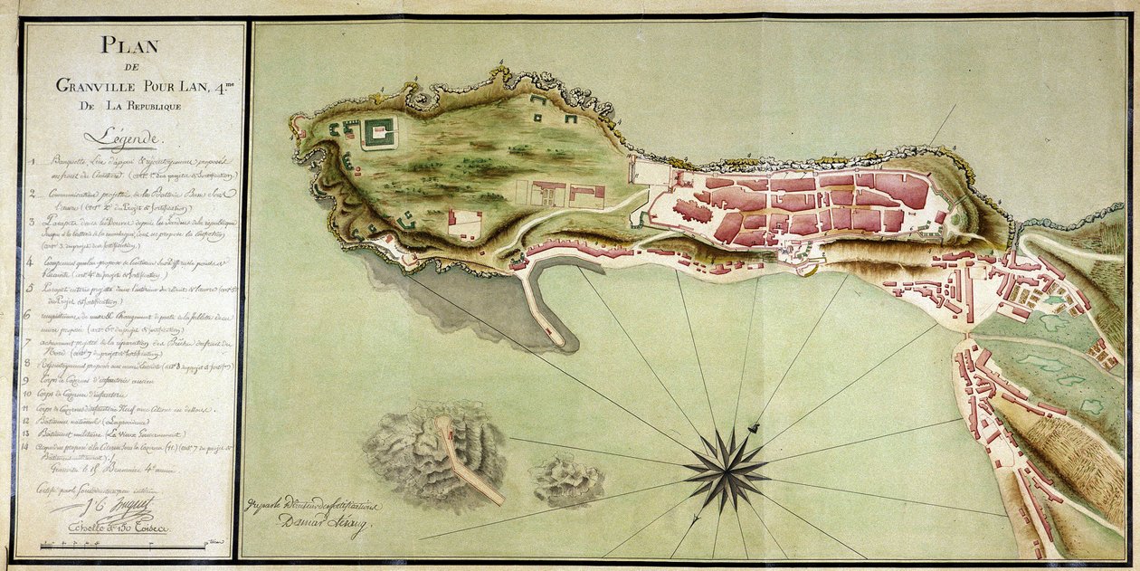 Plano de Granville, para o Ano IV da República (1796) de French School