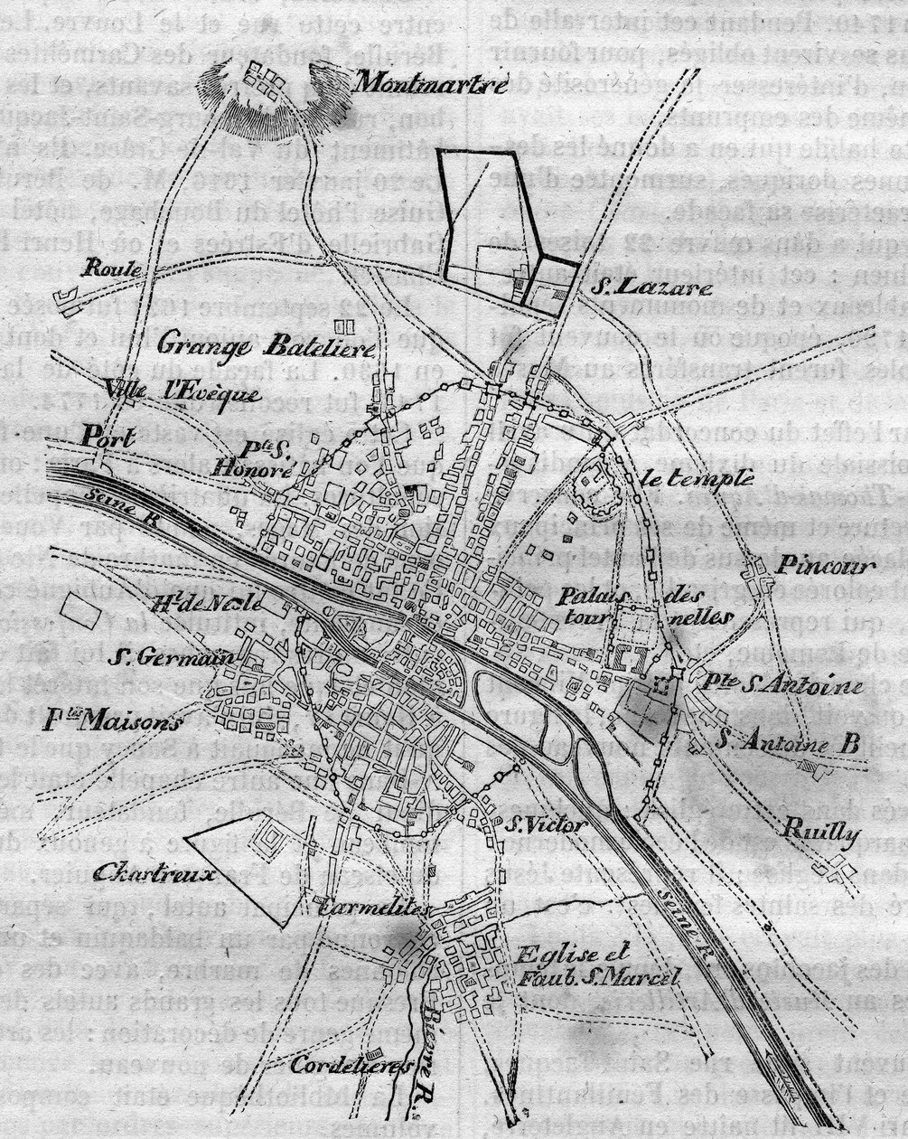 Plano de Paris sob Carlos V de French School