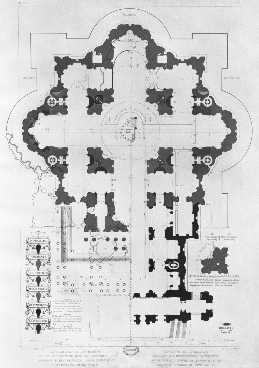 Planta da Basílica de São Pedro de French School