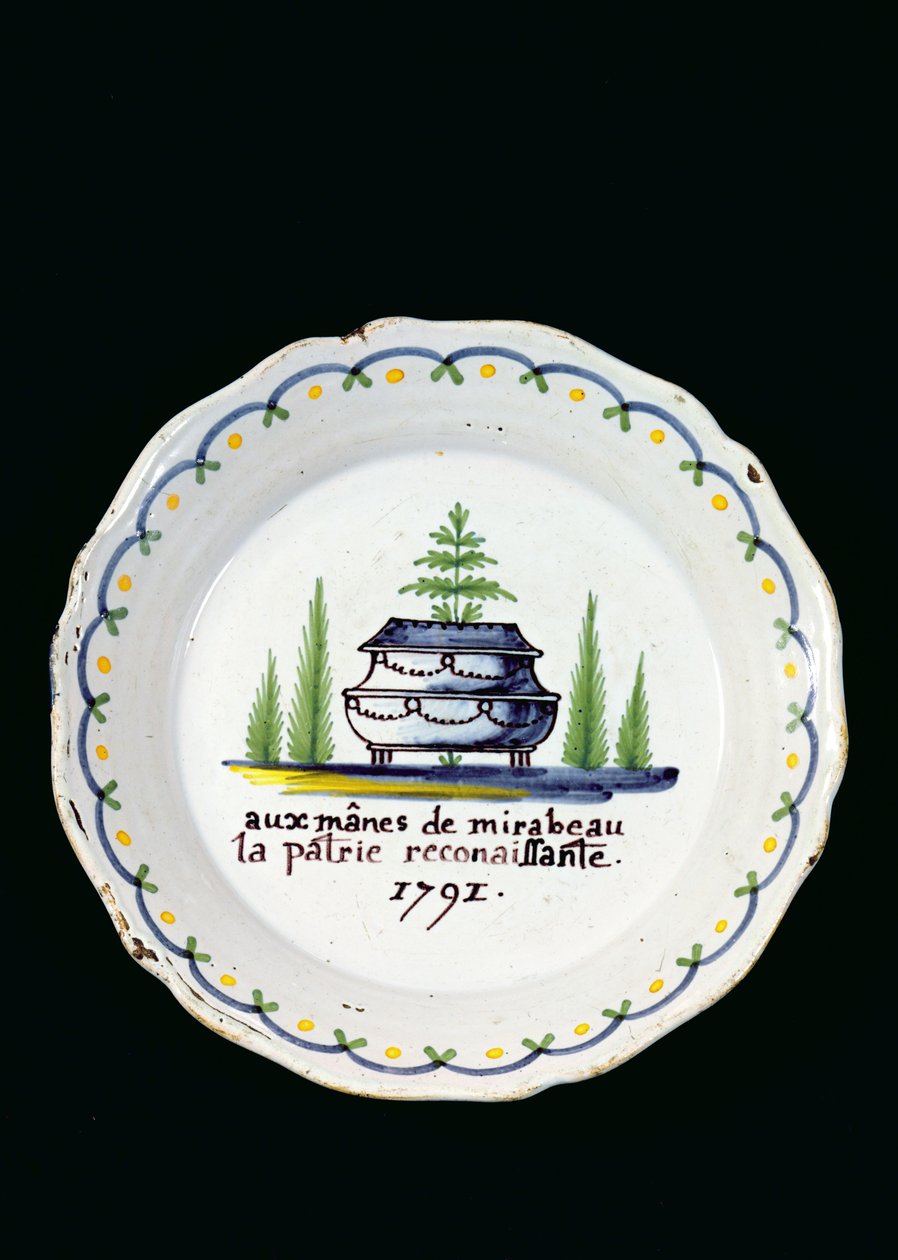 Plate, 1791 (cerâmica) de French School