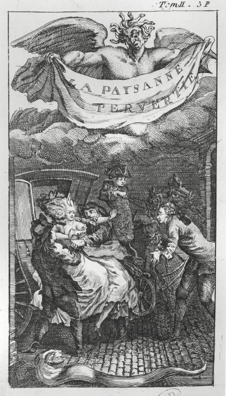 Poema à música de Jean Antoine de Baif (1532-89) (gravura) (foto a p/b) de French School