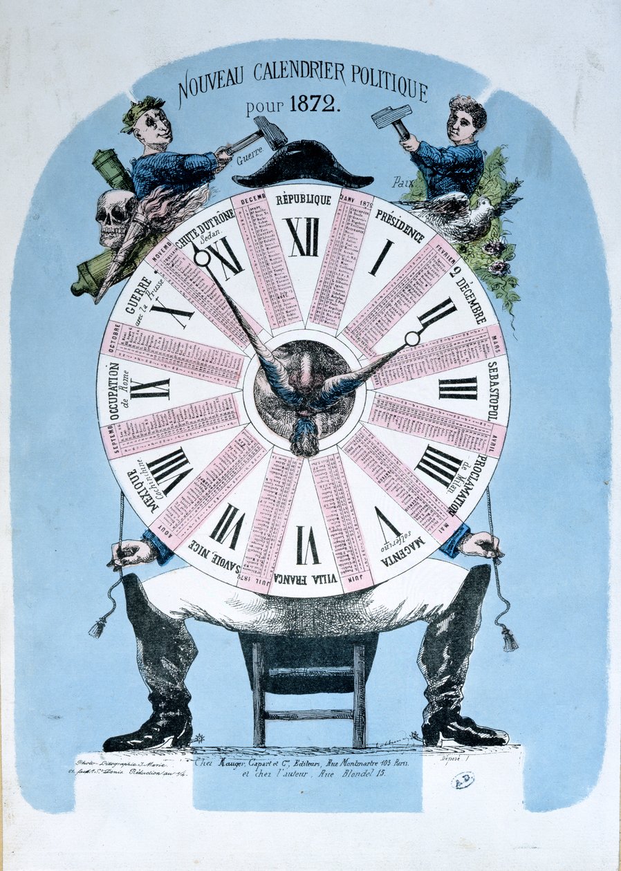 Calendário político para 1872 de French School