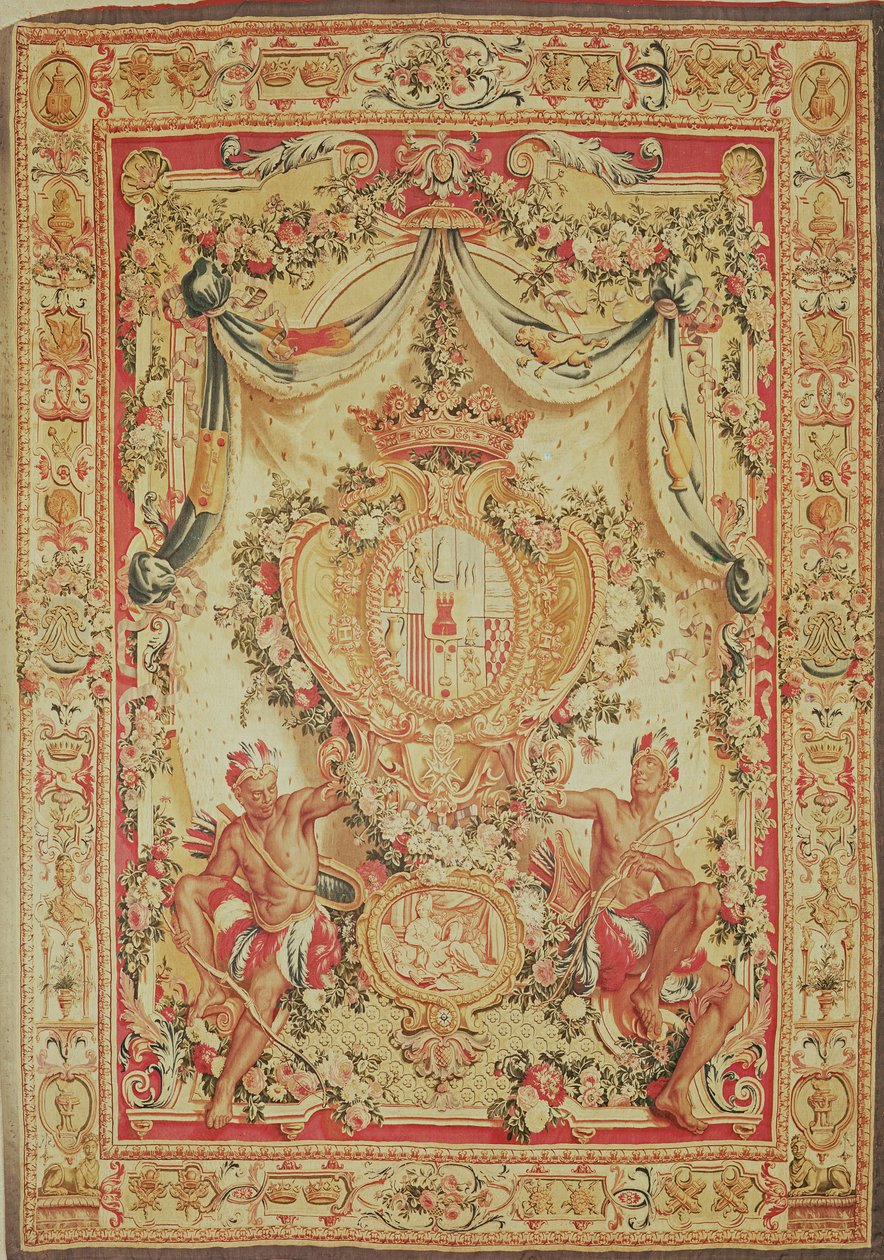 Portiere com o brasão de Louis-Antoine de Pardaillan de Gondrin, Duque de Antin, fábrica de Gobelins, 1708-36 de French School