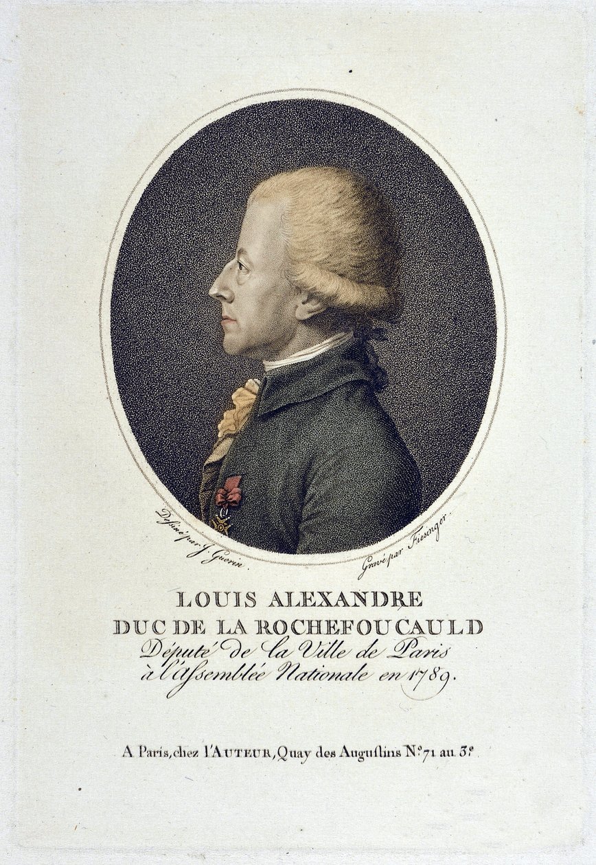 Retrato de Louis Alexandre de la Rochefoucauld, Duque de Enville (D