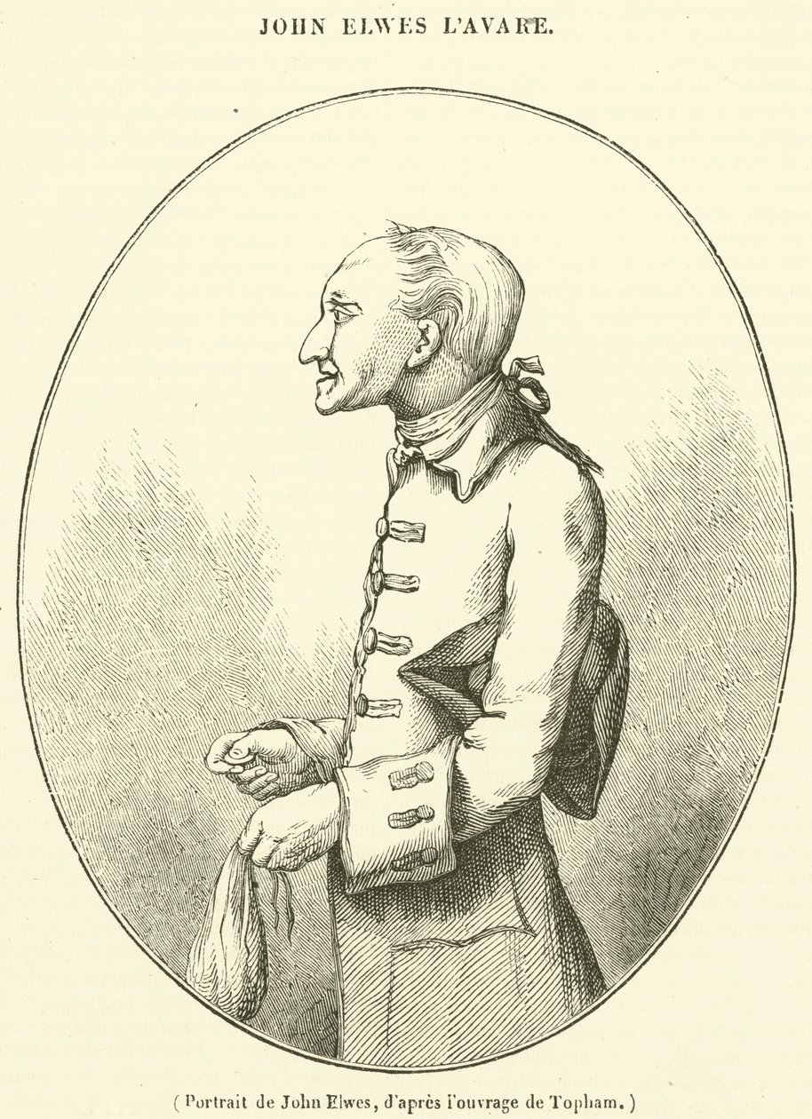 Retrato de John Elwes (gravura) de French School