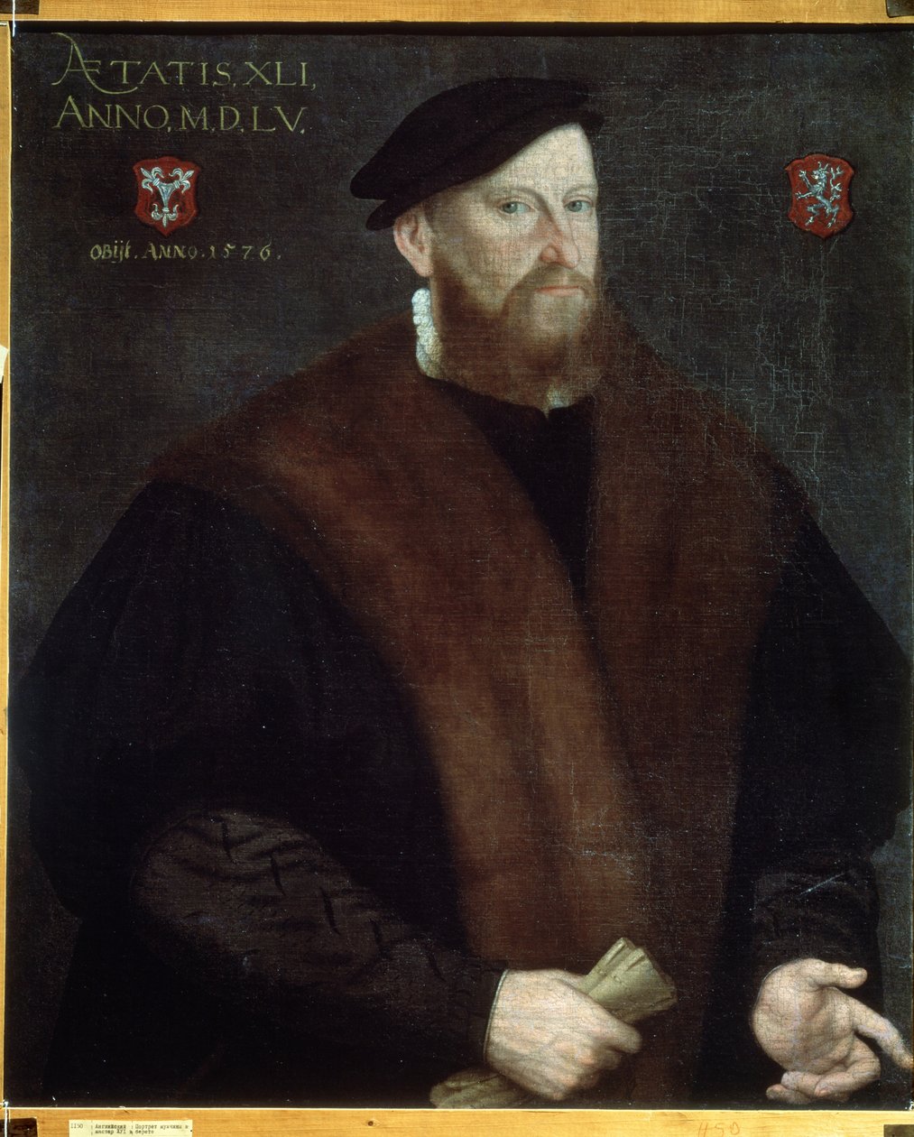 Retrato de homem idoso. (Retrato de um homem idoso). pintura anônima francesa, renascimento de French School