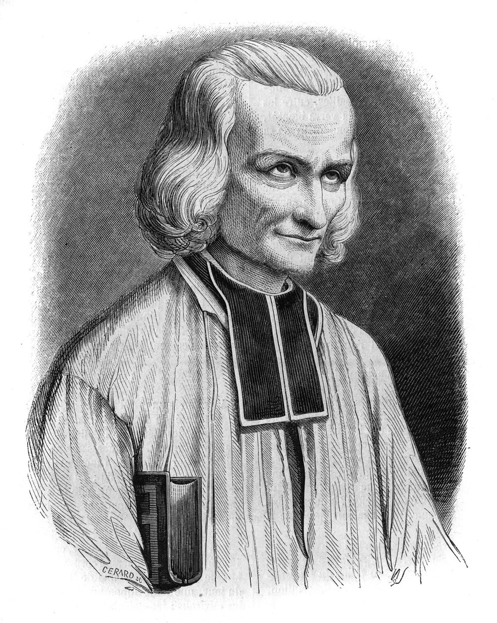 Retrato de Abbe Jean Marie Vianney (Vianey, Viannay, Viennet), conhecido como Cure d