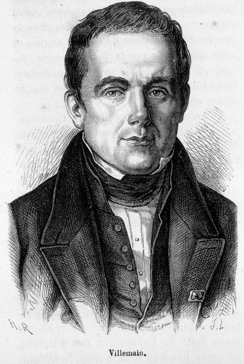 Retrato de Abel Francois Villemain, professor e político francês (1790 - 1867) de French School