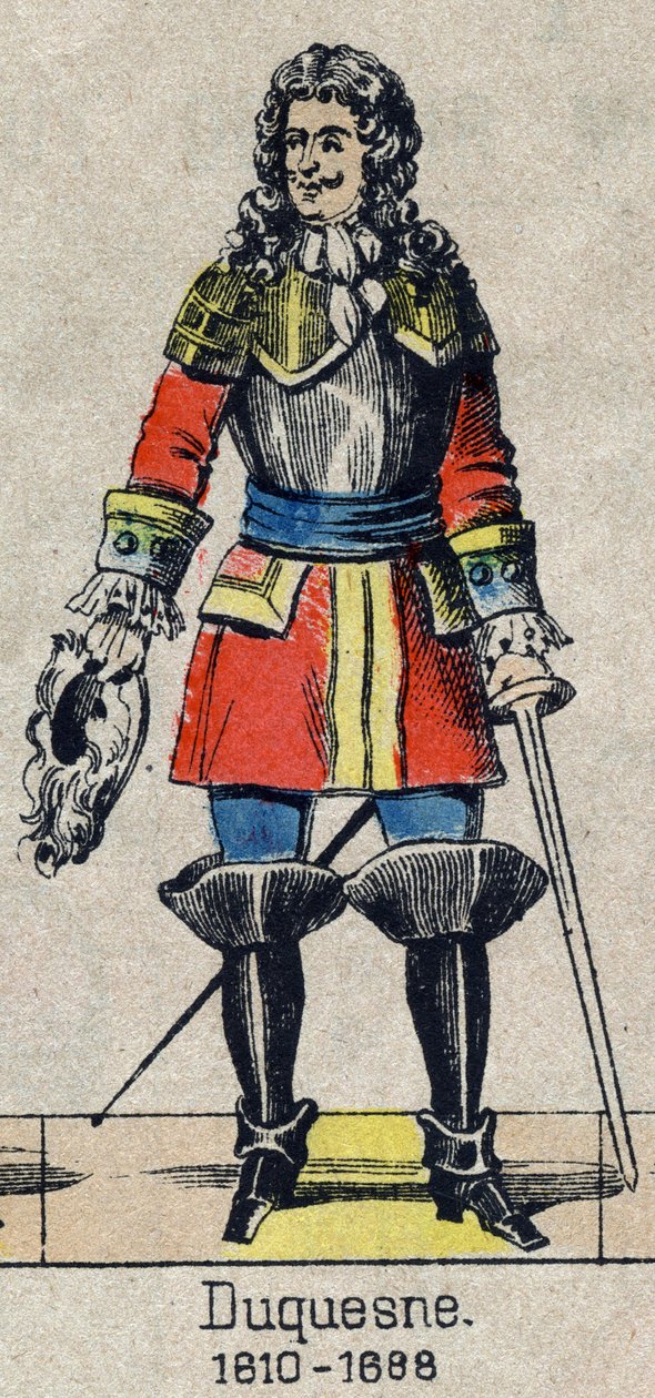 Retrato de Abraão, Marquês Duquesne (1610 - 1688), Marin francês. Imagem de Epinal do final do século XIX. de French School